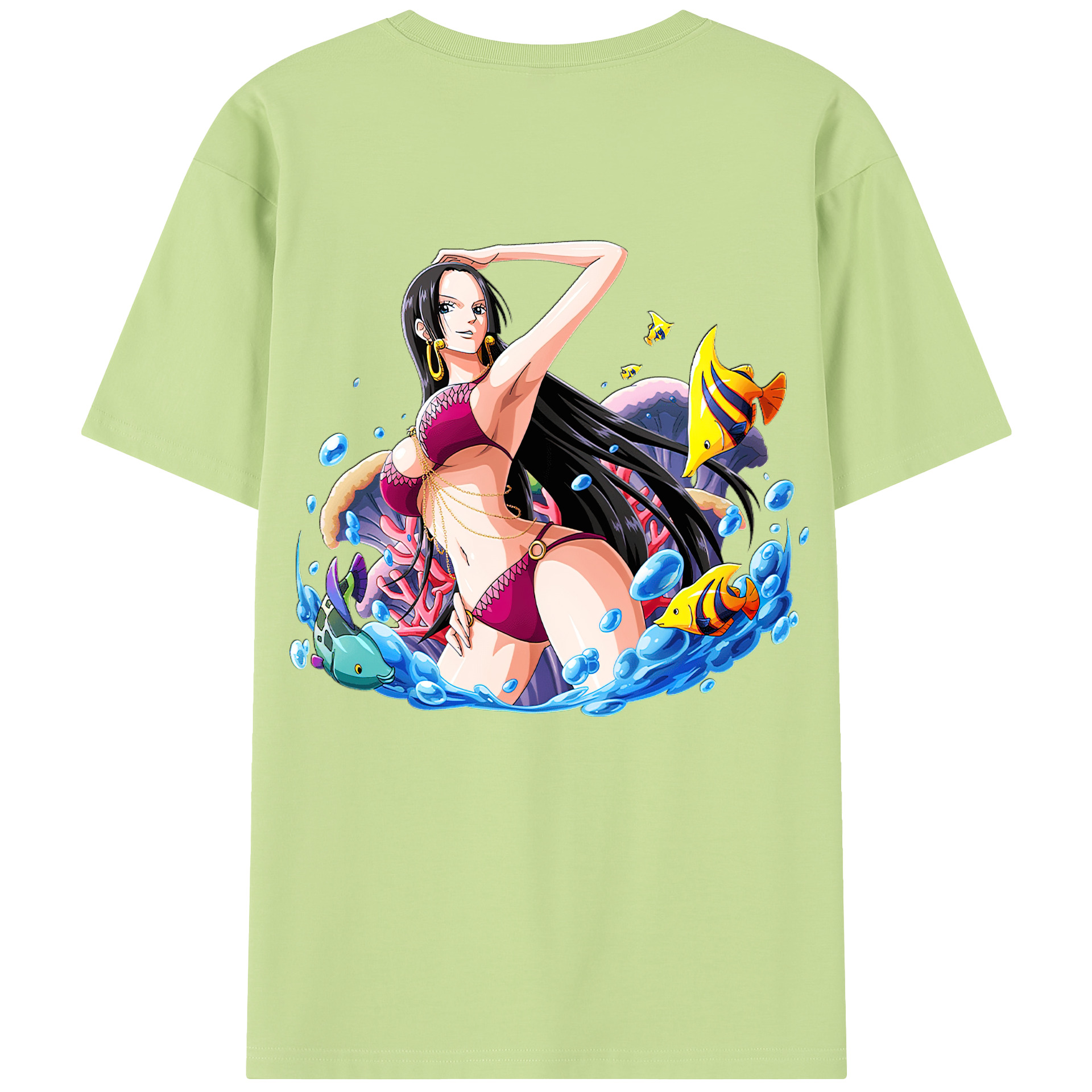 ワンピース ボア・ハンコック ONE PIECE Boa·Hancock 綿100％半袖Tシャツ（背面プリント）